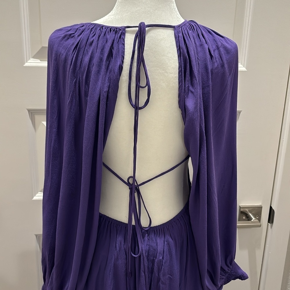 FARM Rio Purple Long Dress Size M - Picture 6 of 12
